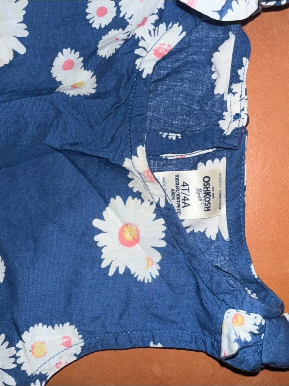 OshKosh B'gosh Navy Blue Daisy Print Girls Dress